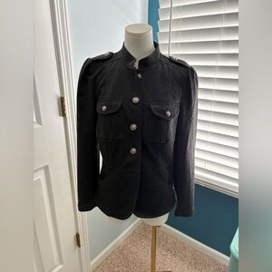 INC International Concepts Black Buttoned Blazer